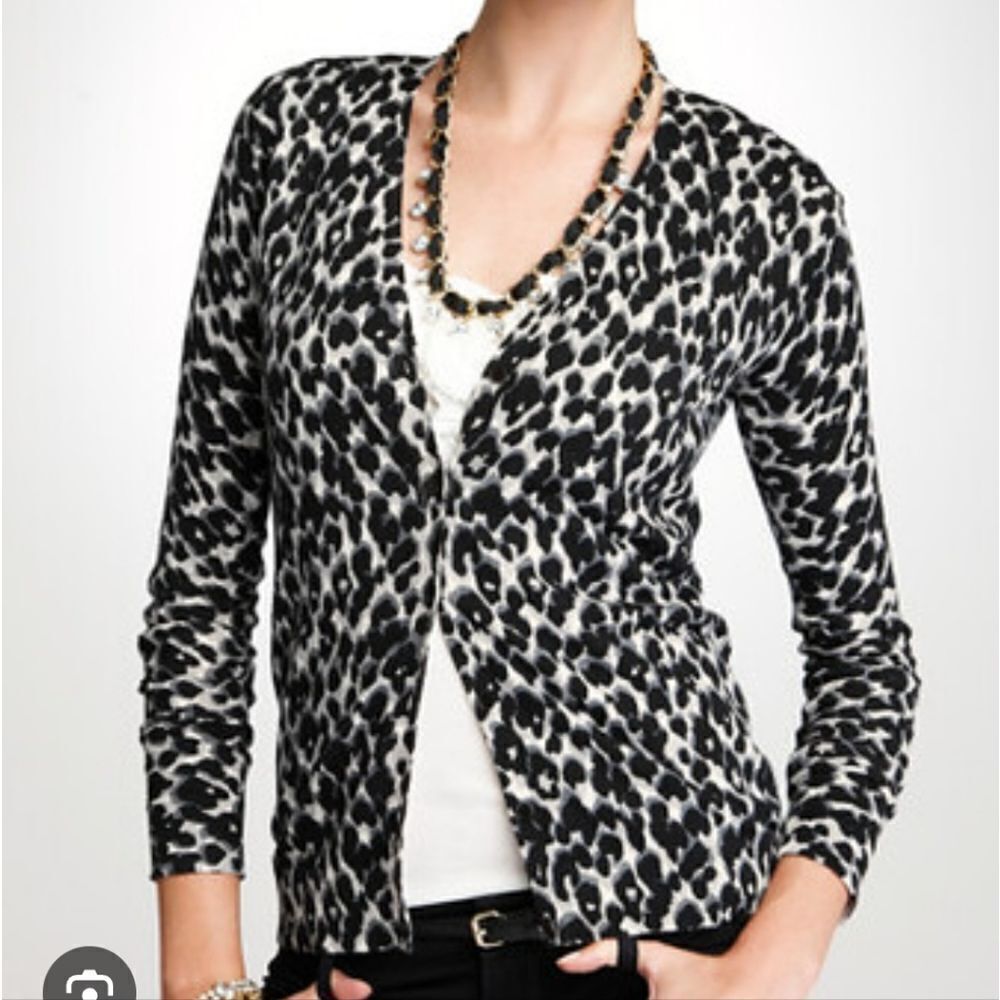 Ann Taylor Leopard Print Cardigan Multicolor Size Small